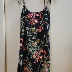 NWT French Connection Bluhm Bottero Black Floral Viscose Cami Dress Size 0